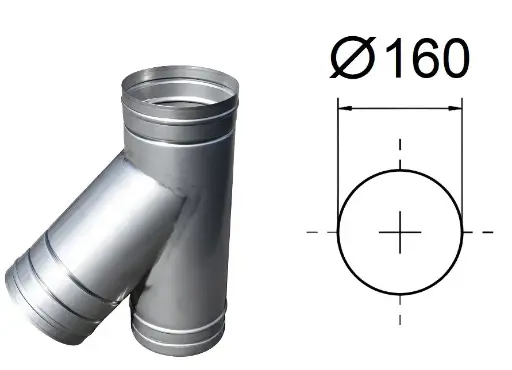 [KAM-009] Kamino jungtis 45° 160 mm